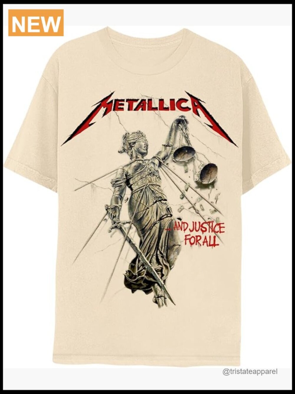 Metallica T-Shirt - Justice for All - Unisex Crew Neck Tee